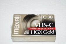 Maxell HGX-Gold TC-30 Premium High Grade VHS-C Video Single Tape