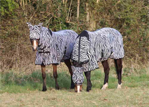 Zebra Fly Rug Horse Fly Rug Mesh With Free Fly Mask Horse Fly Rug All Sizes - Picture 3 of 3