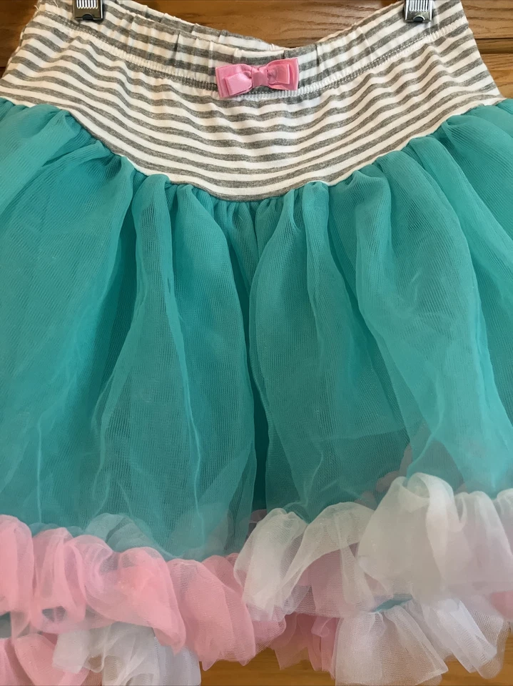 Falda tutú para niñas Jona Michelle talla grande (7), rosa, blanco, espuma de aguas profundas, gris Foto 3 de 3