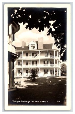 Postcard VT Bread Loaf Maple Cottage RPPC Hotel or Resort inn Ripton