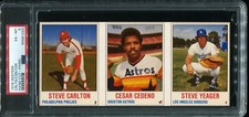 PSA 6 EX MINT 1978 HOSTESS PANEL STEVE CARLTON / CEDENO / YEAGER PHILLIES B248
