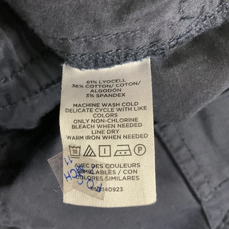 Pantalones Cortos Utilitarios Lou & Gris Azul Marino Cintura Elástica Cordón Talla Mediana Foto 4 de 4