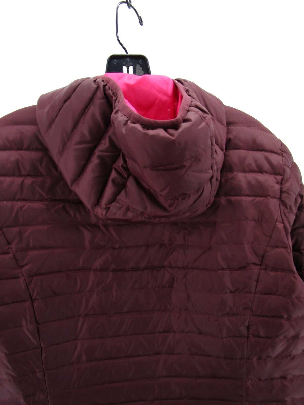 Eddie Bauer Jacket Women Large Red EB700 Parka Down Bubble Coat Hoodie