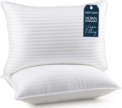 Bedding Bed Pillows for Sleeping Queen Size (White), Set of 2, Cooling Hotel Qu