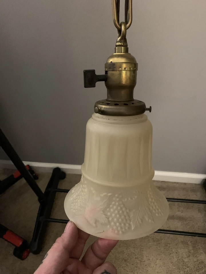 "Colgante de latón de 25"" de largo globo esmerilado 40H" Foto 3 de 4