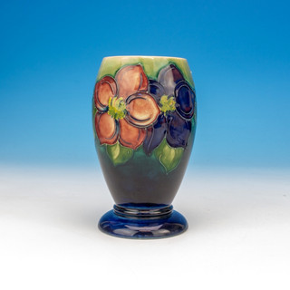 Moorcroft Keramik Clematis Muster Röhre gefüttert Vase