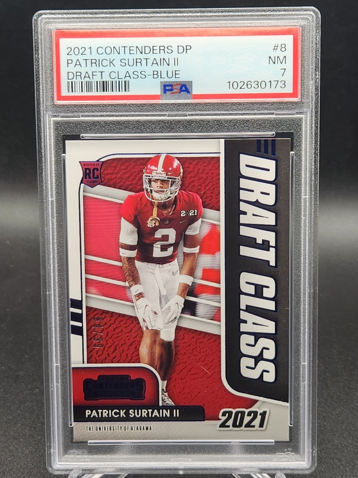 Patrick Surtain II Panini Contenders Draft Picks Draft Class #8 Blue