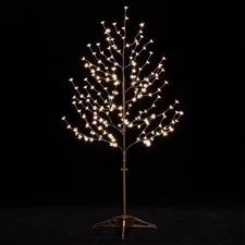 5Ft Lighted Cherry Blossom Tree with 184 Warm White LED Lights for Holiday Decor