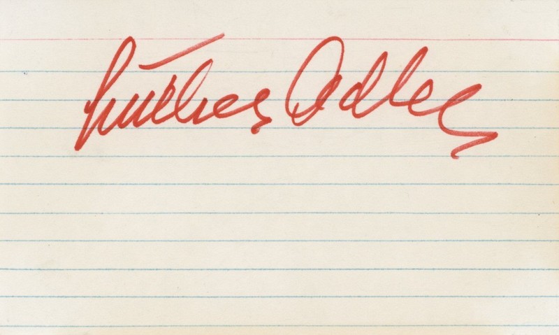 Luther Adler- Signed Index Card