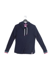 Joules Women's Hoodie UK 14 Blue 100 Cotton Pullover