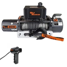 Mile Marker SEC95 9500LB Synthetic Rope Winch w/ Remote 76-53246BW