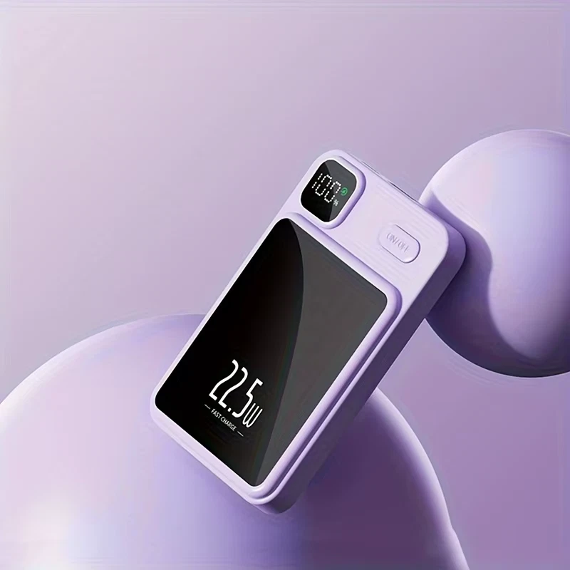 10,000mAh Magnetic Wireless Power Bank with 22.5W Fast Charging for iPhone Samsung