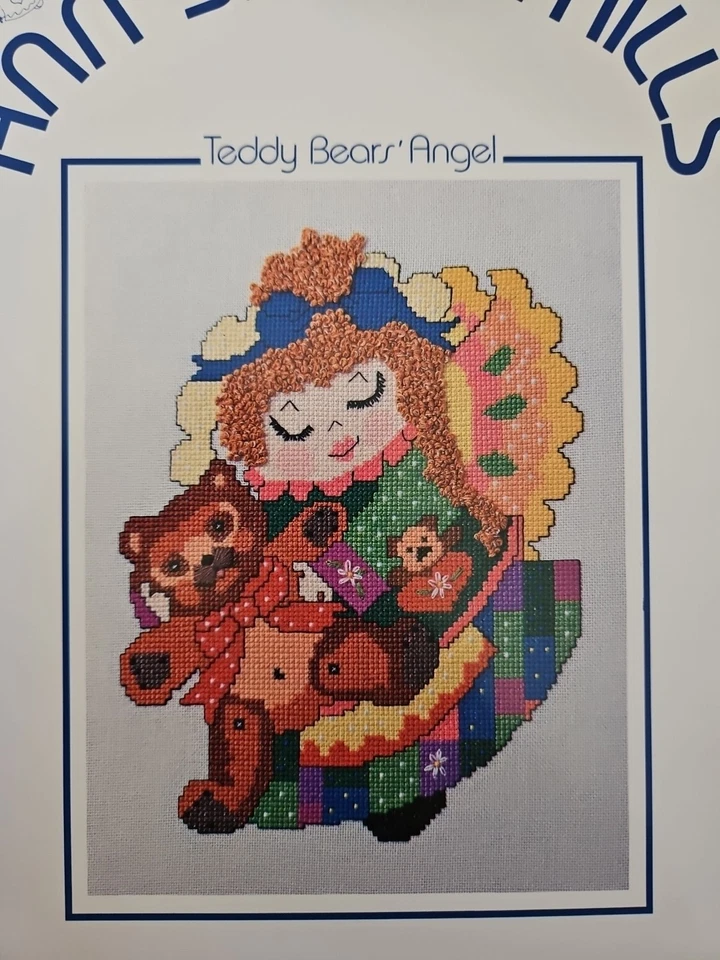 LOT OF 8 Ann Spiess Mills ANGEL Folk Art Counted Cross Stitch Pattern No. 1 - 8 - Image 2 of 4