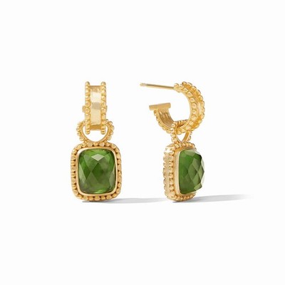 Julie Vos Elegance Gold Marbella Square Shell Freshwater Pearls Earings