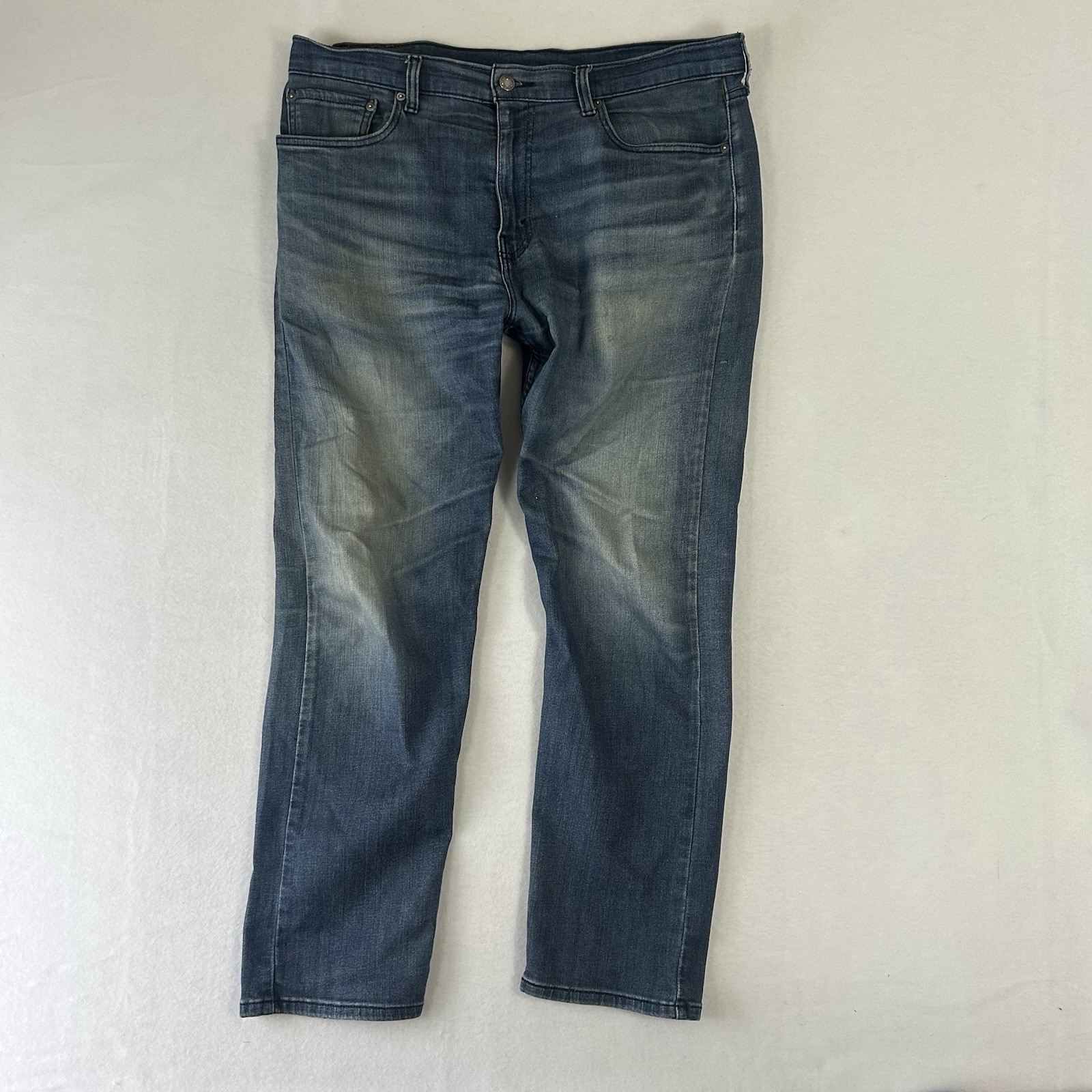 Levi’s Mens 36x32 502 Jeans Blue Taper Fit Leg Stretch Denim Pants