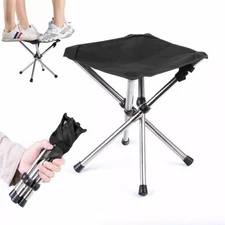 Small Folding Camping Stool Outdoor Portable Camping Fishing Chair w/ Carry Bag
