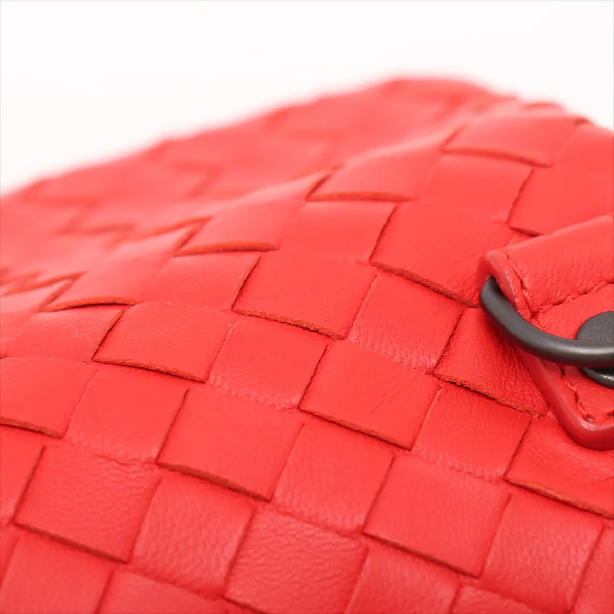 Bottega Veneta Intrecciato Leather Chain Shoulder Bag Red thumbnail 10