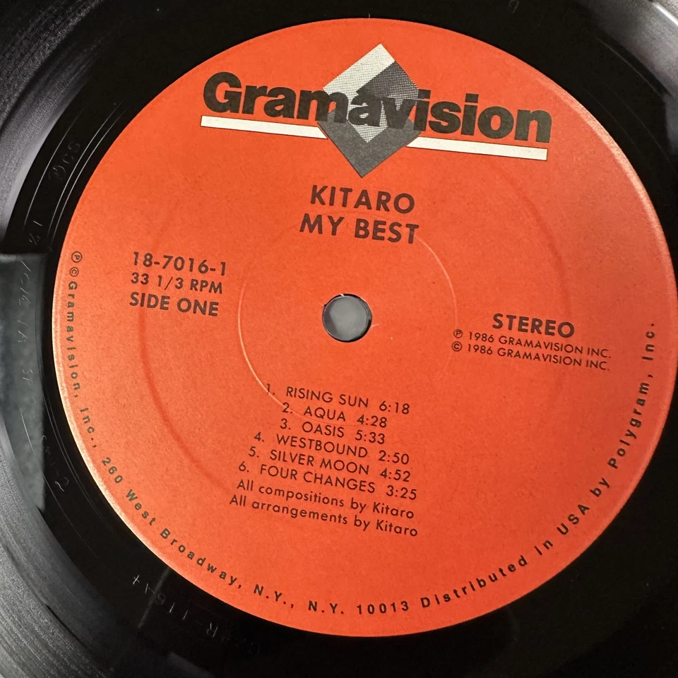 My Best Vinyl LP Record Kitaro Gramavision 7016 Foto 3 de 4
