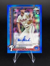 Michael Mercado | Phillies | 2025 Topps Chrome | Blue Refractor Auto /150 RC