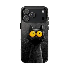 Phone Ink - Case for iPhone/Galaxy/Pixel - Black Cat in the Dark