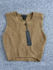 House of Harlow 1960 Tank Top Womens Medium Ribbed Knit Crop Luxe Essentials