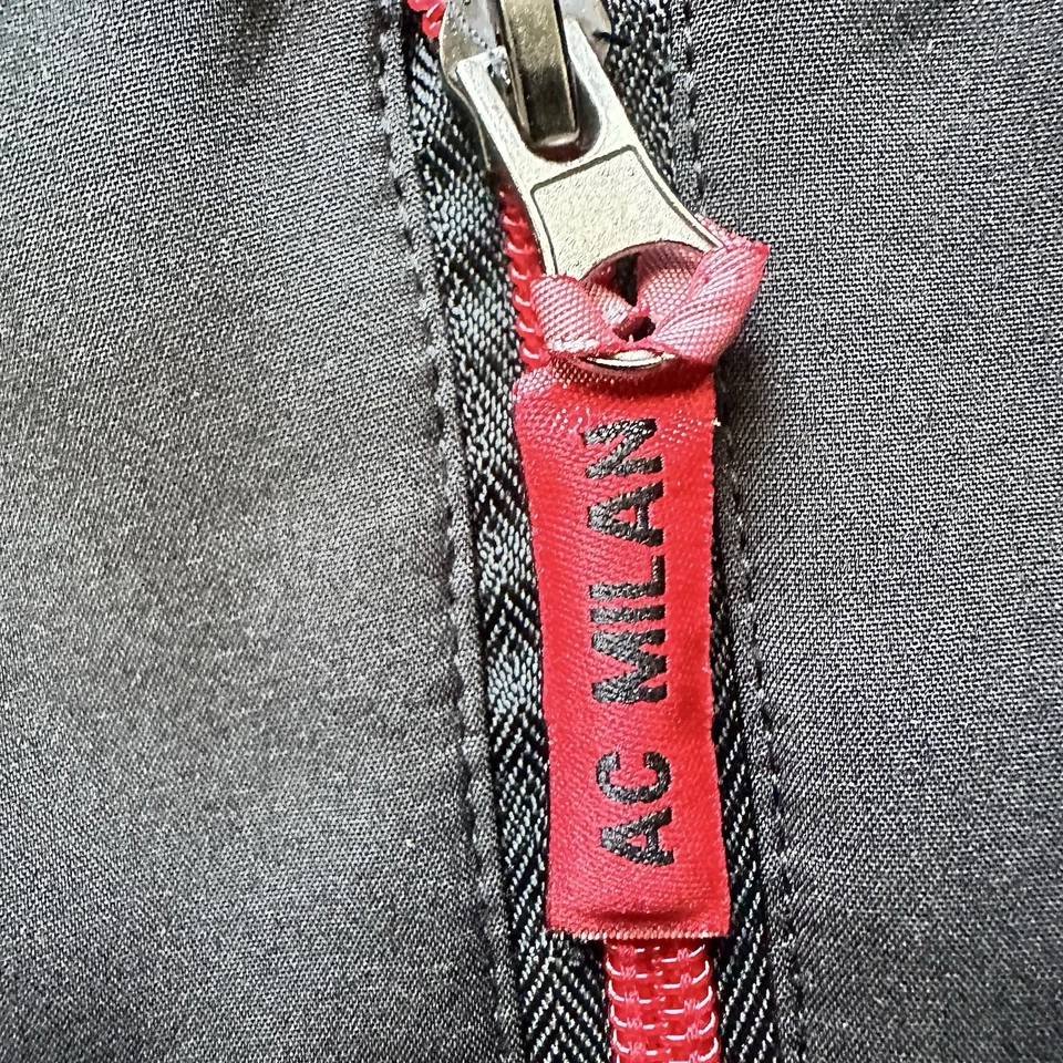 AC MILAN Hooded Jacket Black Size Large - Image 3 of 4