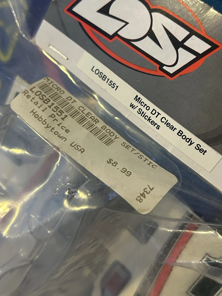 VINTAGE LOSB1551 Losi Mini Slider Clear Body Set - Image 4 of 4