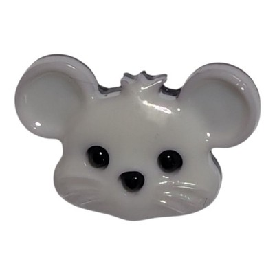 Kunststoffknopf 18 mm Maus grau Schaft - Packungsgrößen wählbar