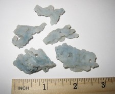 5 BEAUTIFUL RARE NATURAL ROUGH BLUE CHALCEDONY CRYSTAL CLUSTERS INDIA  20.5g 1