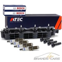Atec ZÜNdspule + 4X Bosch ZÜNdkerze FÜR Opel Astra Corsa Meriva Zafira A Vectra
