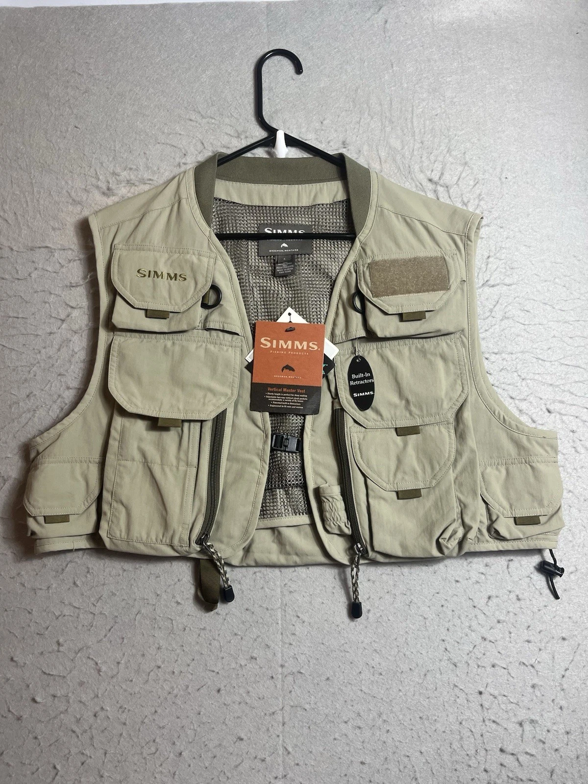 Simms Guide Fly Fishing Vest Vertical Master Sage Mens Size L - New with Tags
