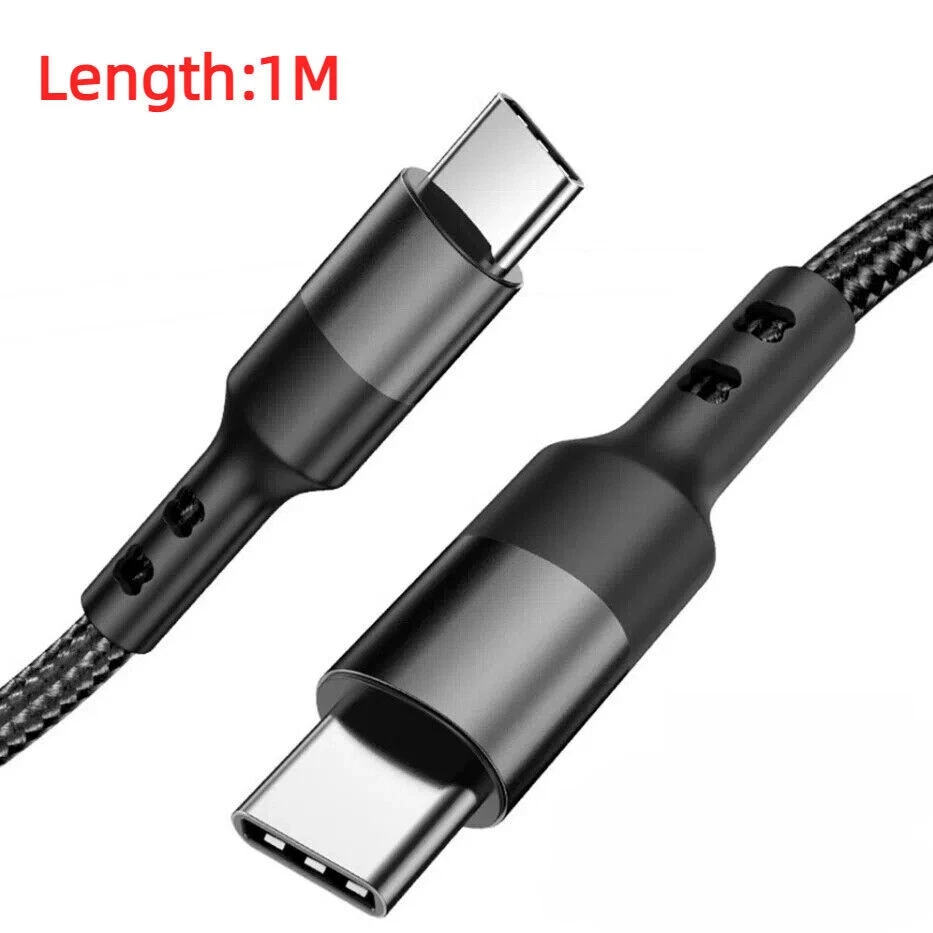 3A 60W Fast Charger Dual Type C Charging Data Sync USB Cable USB-C_voghion.com
