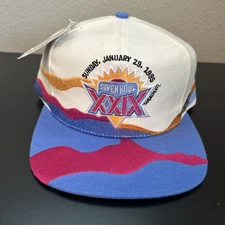 Vintage 90s Apex One 49ers Half Ribbon Super Bowl XXIX Snapback Hat Cap NFL Rare