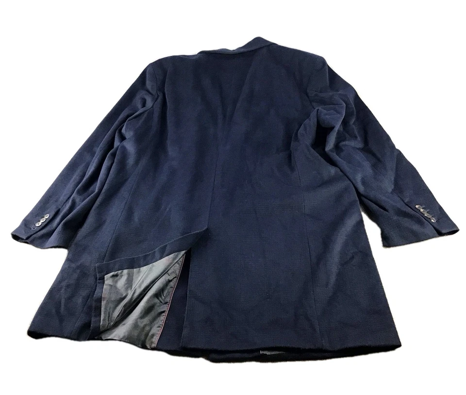 Joseph Abboud Chaqueta/Abrigo Largo Hombre Talla 54L Azul Marino Ventana Lana/Nylon  Foto 2 de 4
