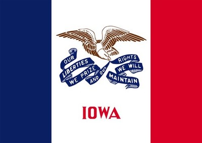 Iowa Staatsflagge Wandkunst Patriotische Wohnkultur Traditionelle Patr