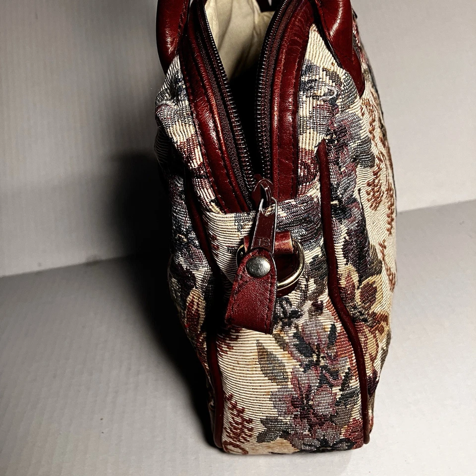 Bolso de mano para mujer Etienne Aigner tapiz floral de cuero Foto 4 de 4