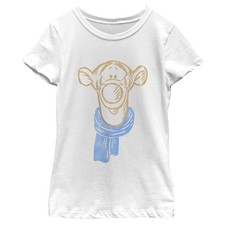 Girl's Winnie the Pooh Winter Scarf Tigger T-Shirt