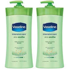 Vaseline Intensive Care Aloe Soothe Lotion 20.3 Oz (pack of 2)