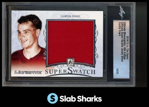 2014 IN THE GAME ULTIMATE #SS-2 GORDIE HOWE SUPER SWATCH JERSEY SILVER /20