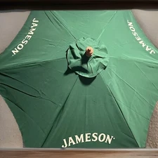 Jameson Irish Whiskey 7 Foot Market Umbrella  Green/white