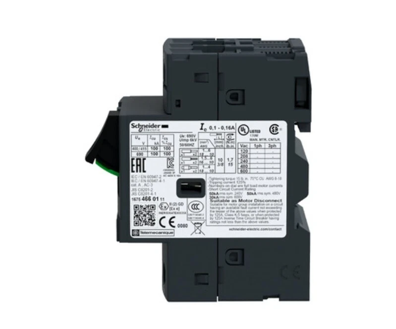 Disyuntor de motor manual Schneider Electric GV2ME07 3P 1,6 a 2,5A Stock en EE. UU. Foto 4 de 4