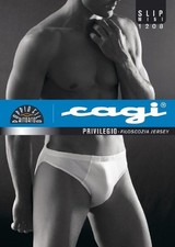6 MINI SLIP MUTANDA UOMO CAGI ART 1208 100% FILO DI SCOZIA BIANCO TG 4 5 6 7 