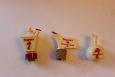 Vintage Seagram's 7 Whiskey Liquor Drink Bottle Pour Stoppers Lot of 3