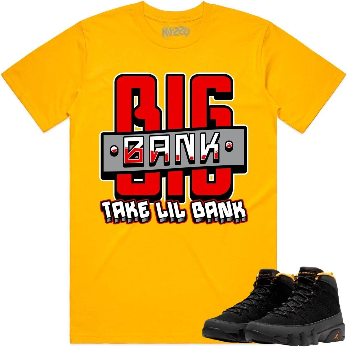 Jordan 14 Ginger Gold 14s Shirt to Match RED BIG BANK