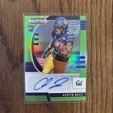 2020 Ashtyn Davis Prizm Draft Auto Neon Green /125 Jets Rookie