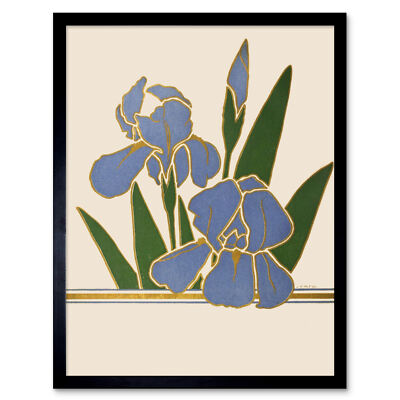 Blume Iris Vintage Werbung Blume Boddingtons 12 x 16 Zoll gerahmter Kunstdruck