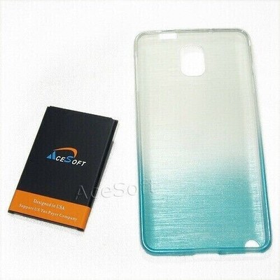 For Samsung Galaxy Note 3 N900A USA 6690mAh Extended Slim Battery Soft TPU Case
