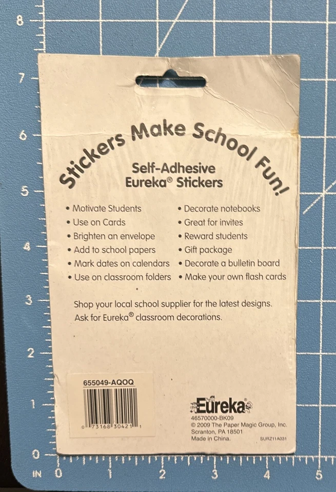 Eureka Emoticons 1990 贴纸,自粘 120 每包 - NIOP — 第 2/3 张图片