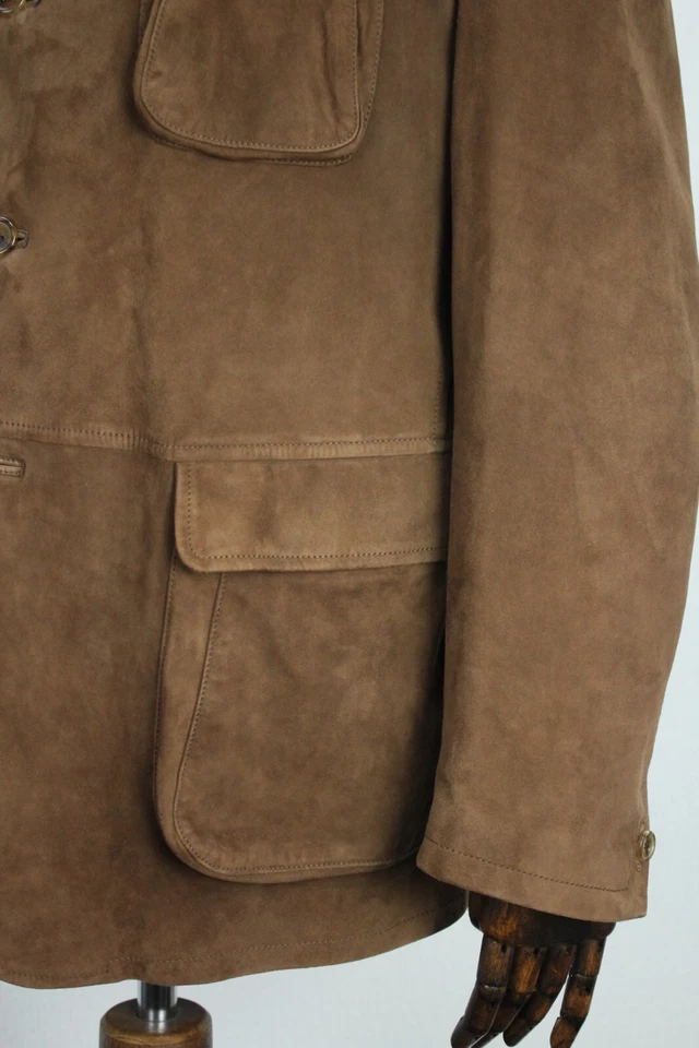 Lux CANTARELLI Brown Soft Suede Leather Jacket Coat 54IT 44US/UK - Image 3 of 4