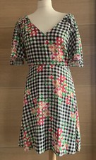 Ladies Summer Dress Gingham Floral Size 10 George 💕i